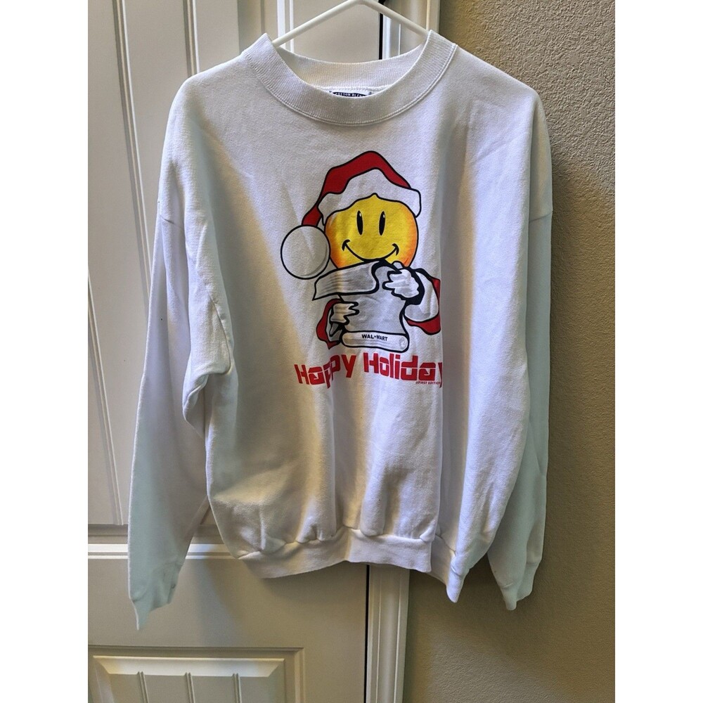 Vintage 90's WalMart Happy Holidays Crewneck Sweatshirt-XL Lee